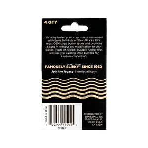 Ernie Ball Rubber Strap Blocks, 4-Pack, Cream