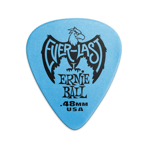 Ernie Ball Everlast Delrin .48mm Guitar Picks, Blue, 12-Pack