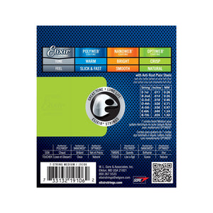 Elixir 19106 Optiweb Medium 7-String Electric Guitar Strings, 11-59