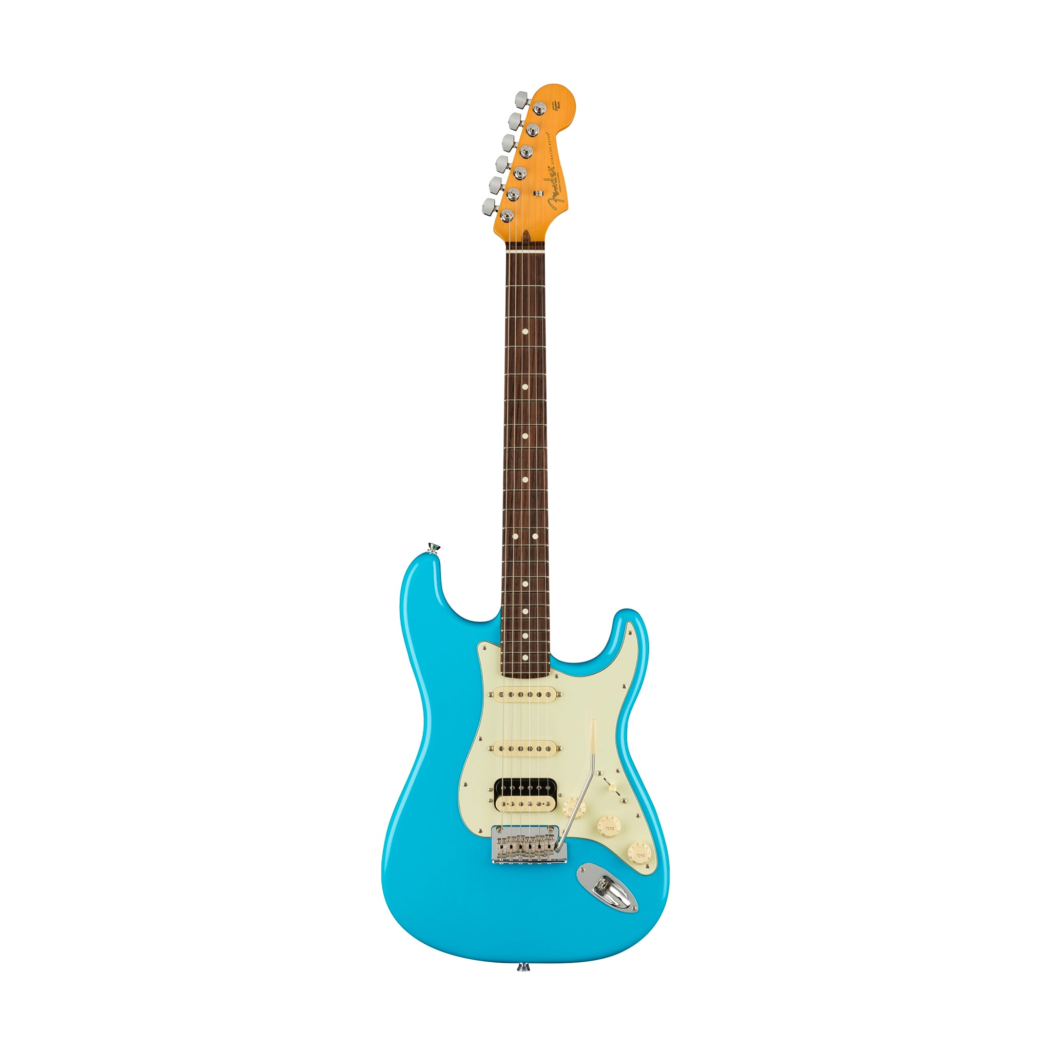 Fender American Professional II HSS Stratocaster Electric Guitar, RW FB, Miami Blue