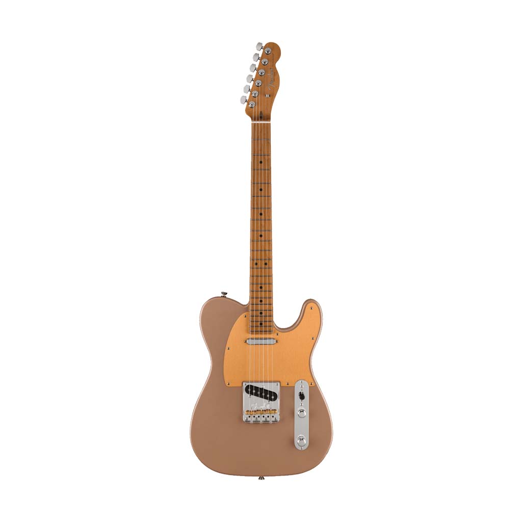 Fender American Professional II Telecaster Electric Guitar, Roasted Maple FB, Shoreline Gold
