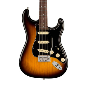 Fender American Ultra Luxe Stratocaster Electric Guitar, RW FB, 2-Color Sunburst