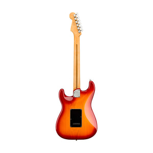 Fender American Ultra Luxe Stratocaster Electric Guitar, Maple FB, Plasma Red Burst