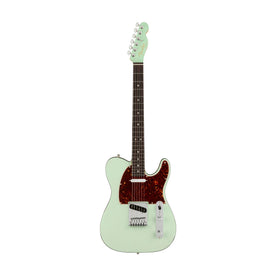 Fender American Ultra Luxe Telecaster Electric Guitar, RW FB, Transparent Surf Green
