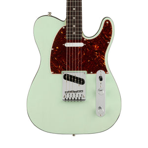 Fender American Ultra Luxe Telecaster Electric Guitar, RW FB, Transparent Surf Green