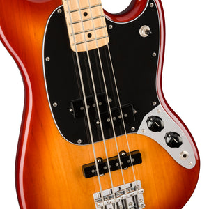 Fender Player Mustang PJ Bass Guitar, Maple FB, Sienna Sunburst