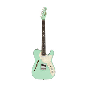 Fender Ltd Ed American 2-Tone Telecaster Thinline Telecaster Guitar, Ebony FB, Surf Green