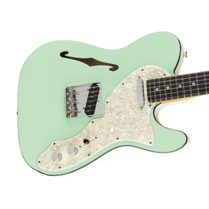 Fender Ltd Ed American 2-Tone Telecaster Thinline Telecaster Guitar, Ebony FB, Surf Green