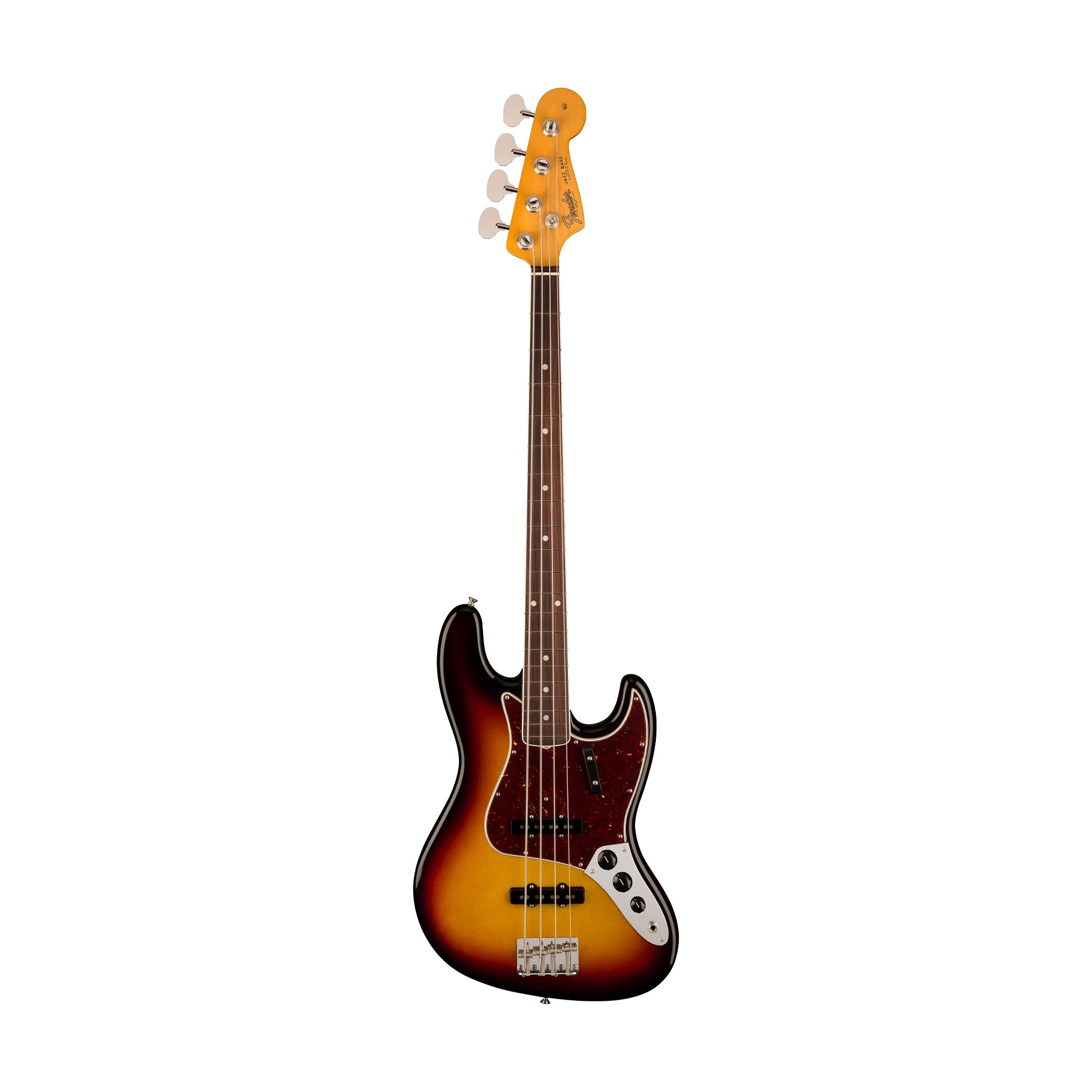 Fender American Vintage II 66 Jazz Bass Guitar, RW FB, 3-Tone