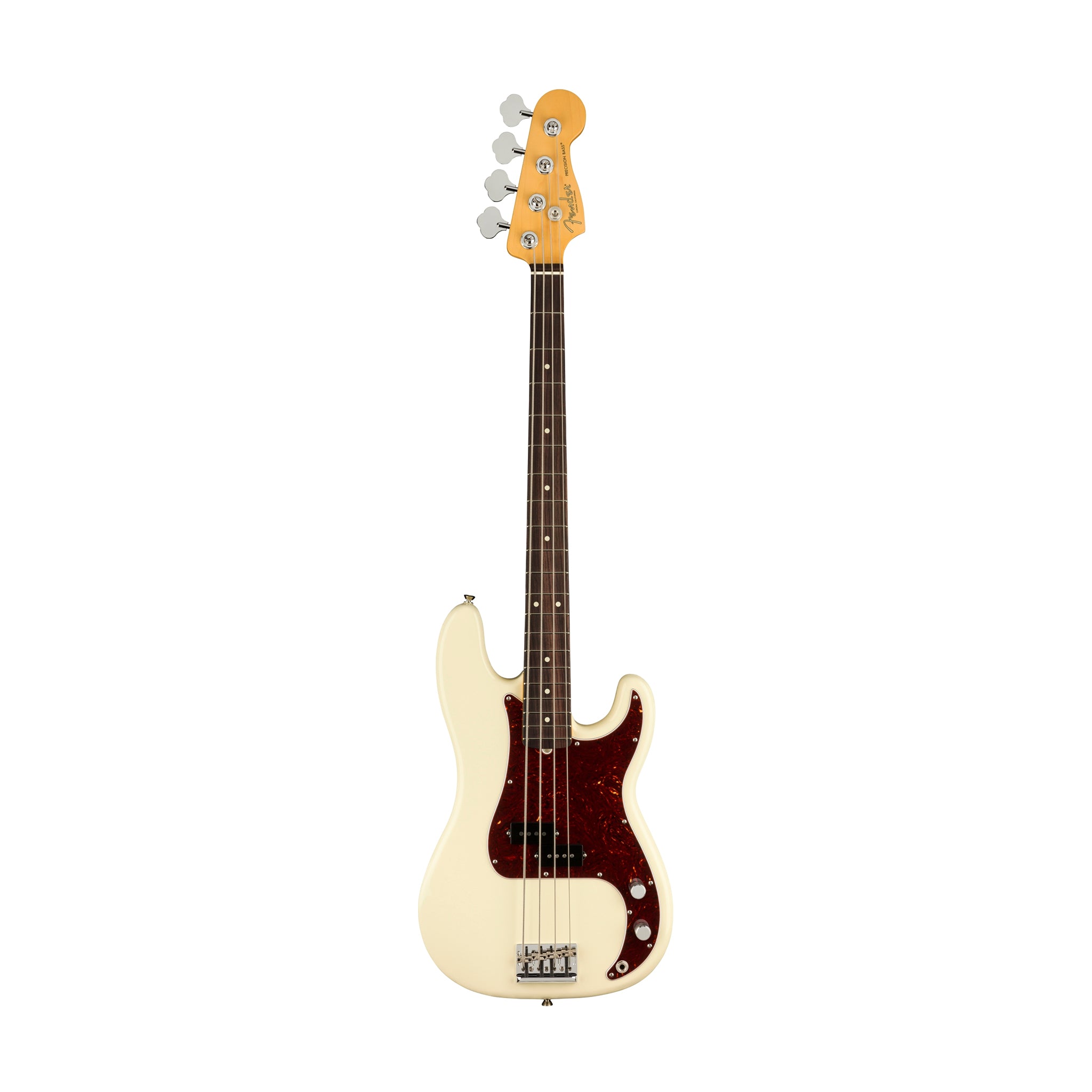 Fender American Professional II Precision Bass Electric Guitar, RW FB, Olympic White