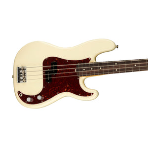 Fender American Professional II Precision Bass Electric Guitar, RW FB, Olympic White