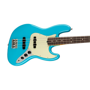 Fender American Professional II Jazz Bass Electric Guitar, RW FB, Miami Blue