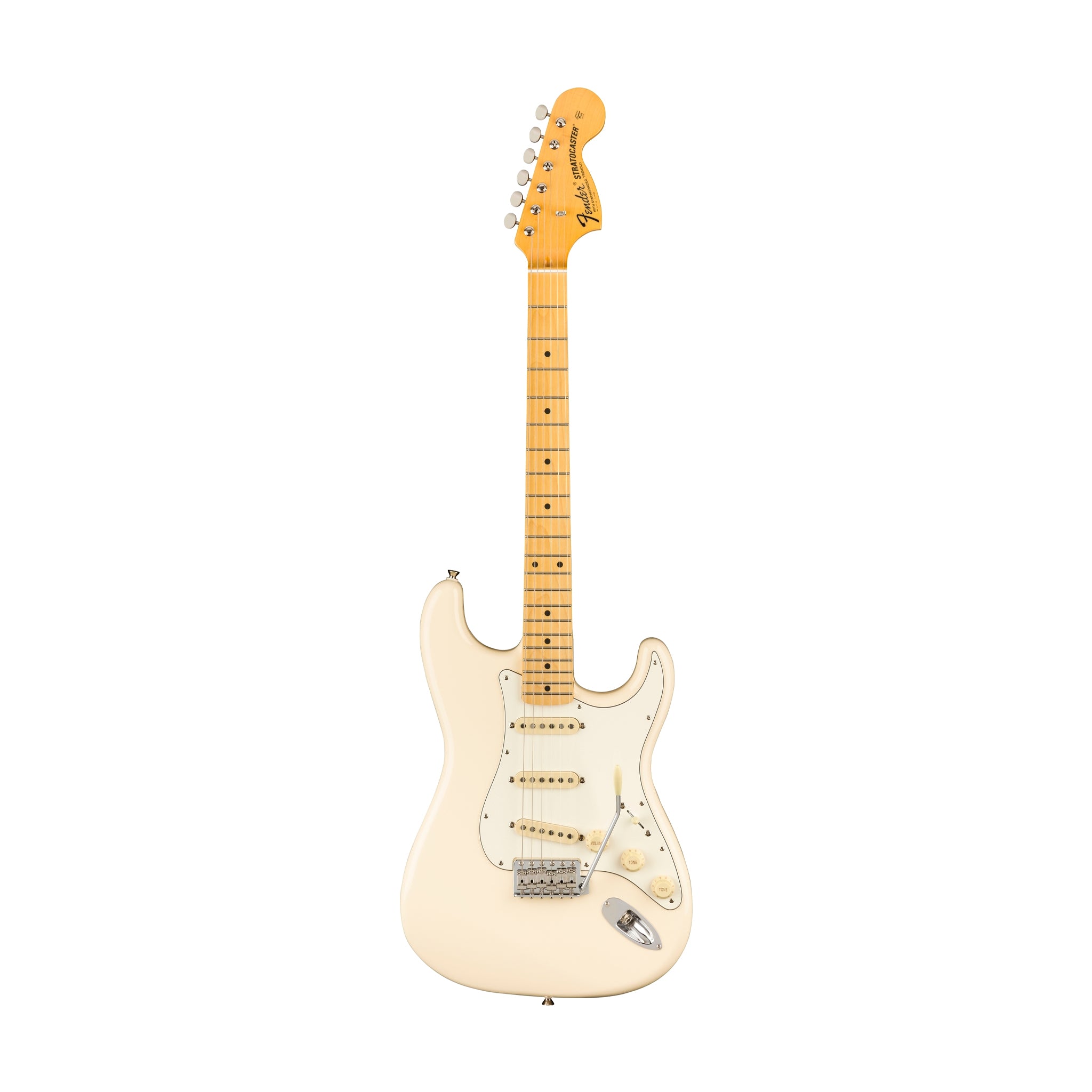 Fender JV Modified 60s Stratocaster Electric Guitar, Maple FB, Olympic White