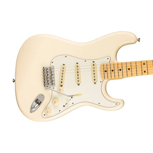 Fender JV Modified 60s Stratocaster Electric Guitar, Maple FB, Olympic White