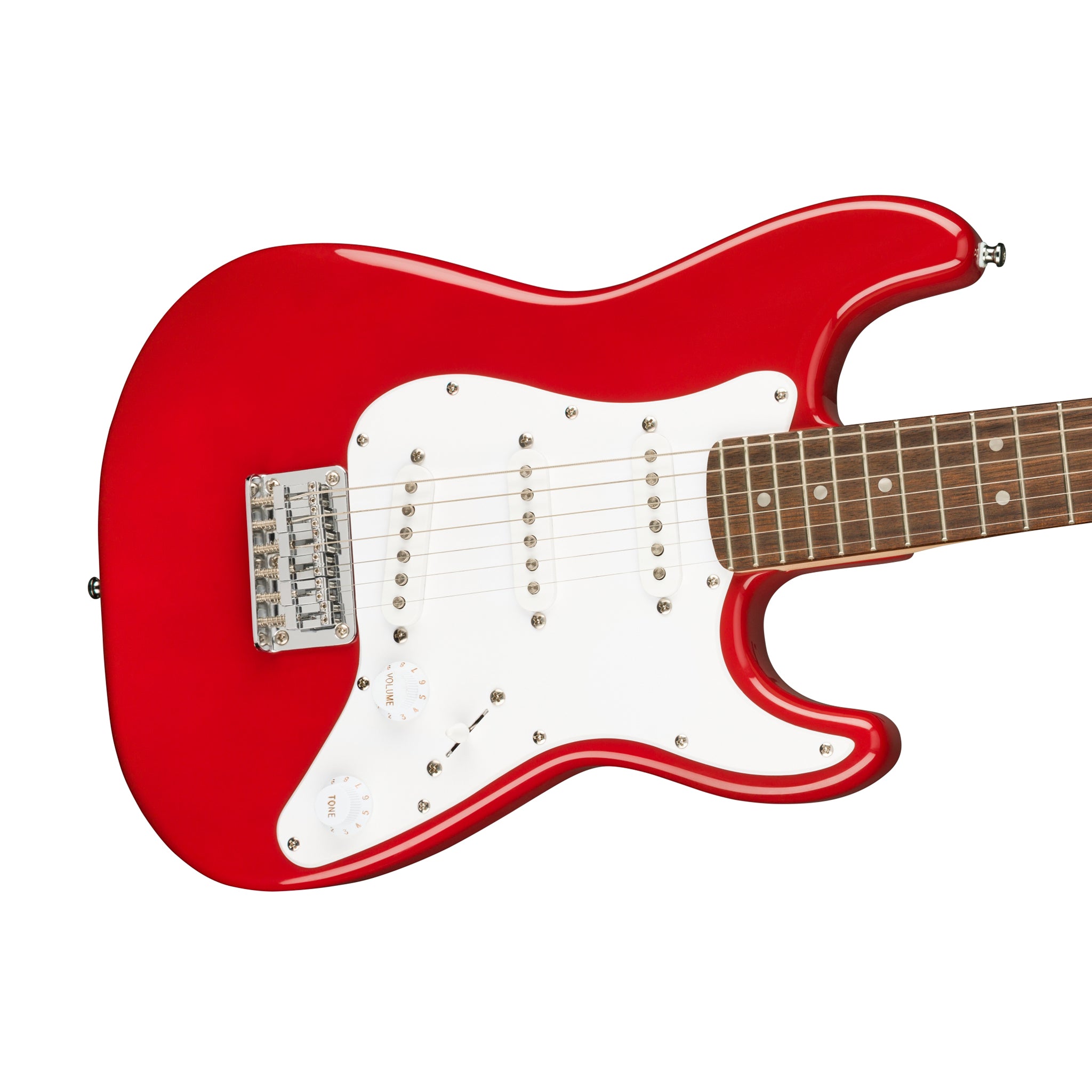 Squier Mini Stratocaster Electric Guitar, Laurel FB, Dakota Red