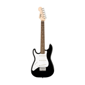 Squier Mini Stratocaster Left-Handed Electric Guitar, Laurel FB, Black
