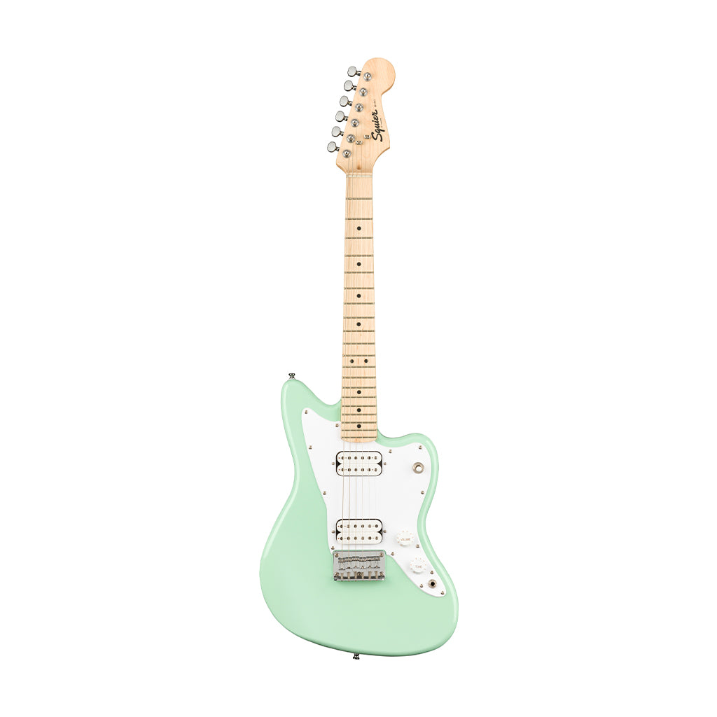 Squier Mini Jazzmaster HH Electric Guitar, Maple FB, Surf Green