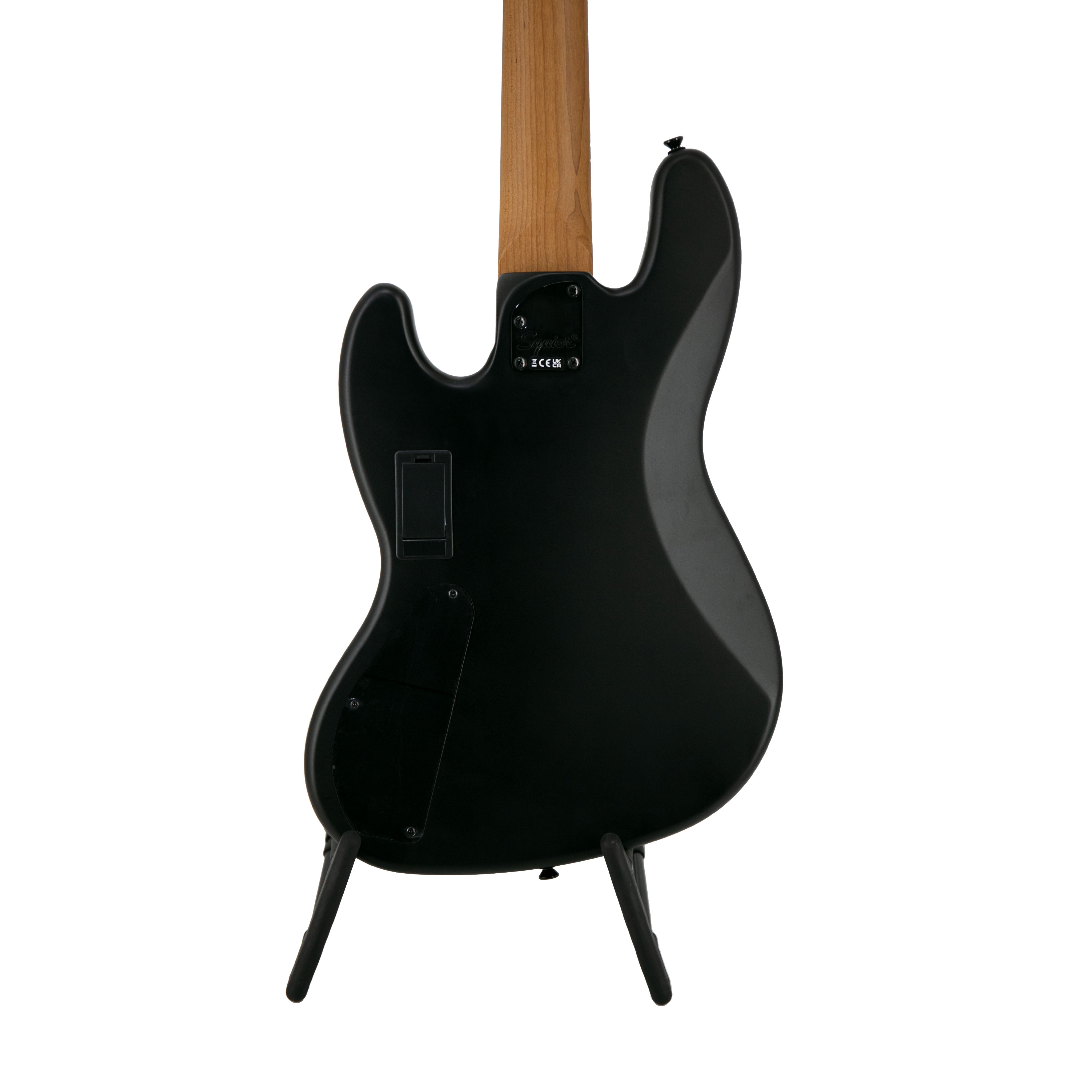 Squier FSR Contemporary Active Jazz V Bass Guitar, Flat Black