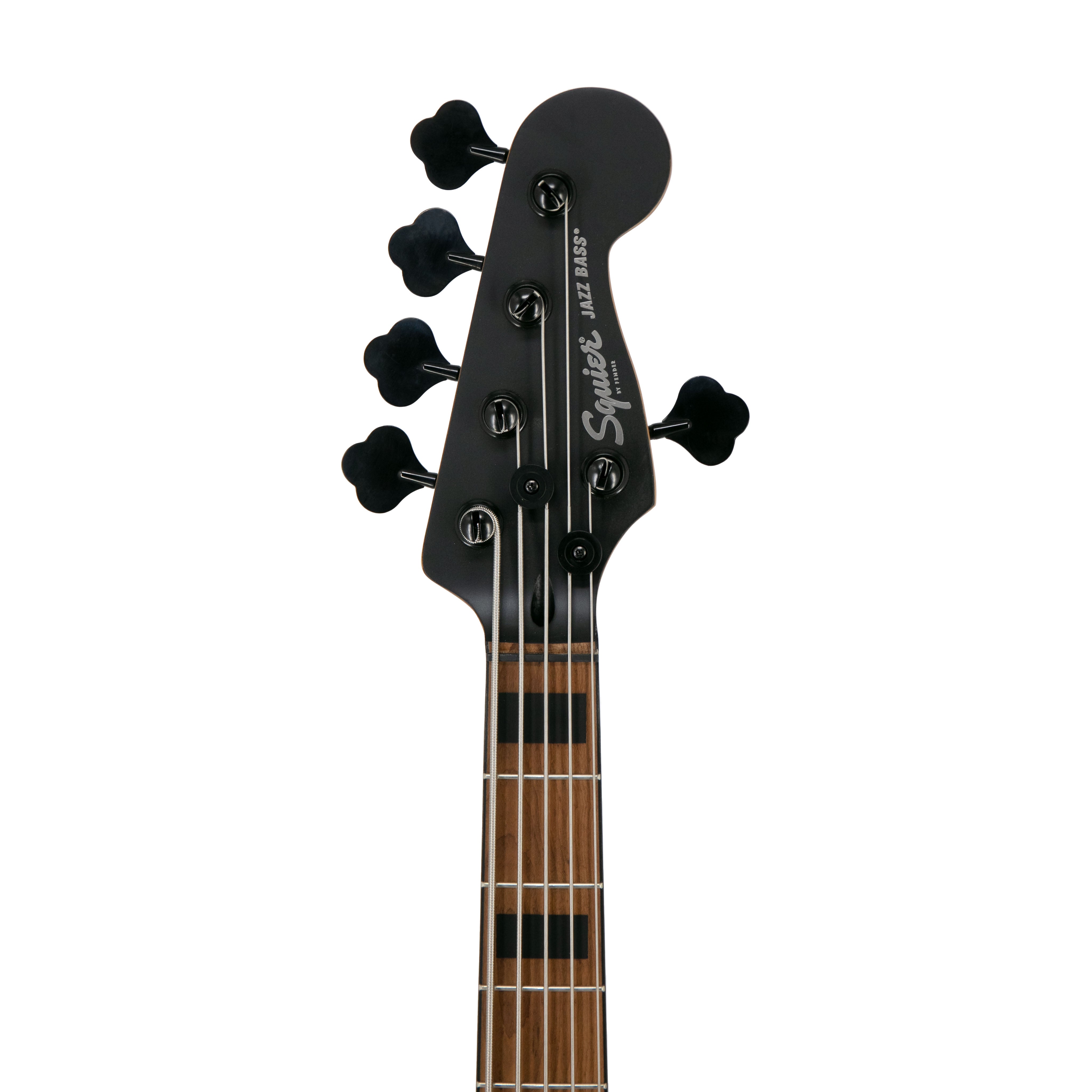 Squier FSR Contemporary Active Jazz V Bass Guitar, Flat Black