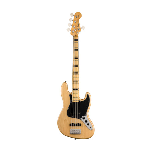 Squier Classic Vibe 70s Jazz 5-String Bass Guitar, Maple FB, Natural