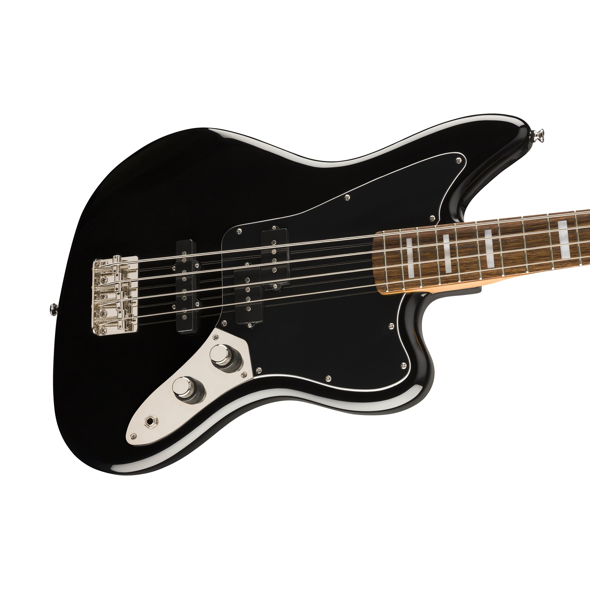 Squier Classic Vibe Jaguar Bass Guitar, Laurel FB, Black – Swee