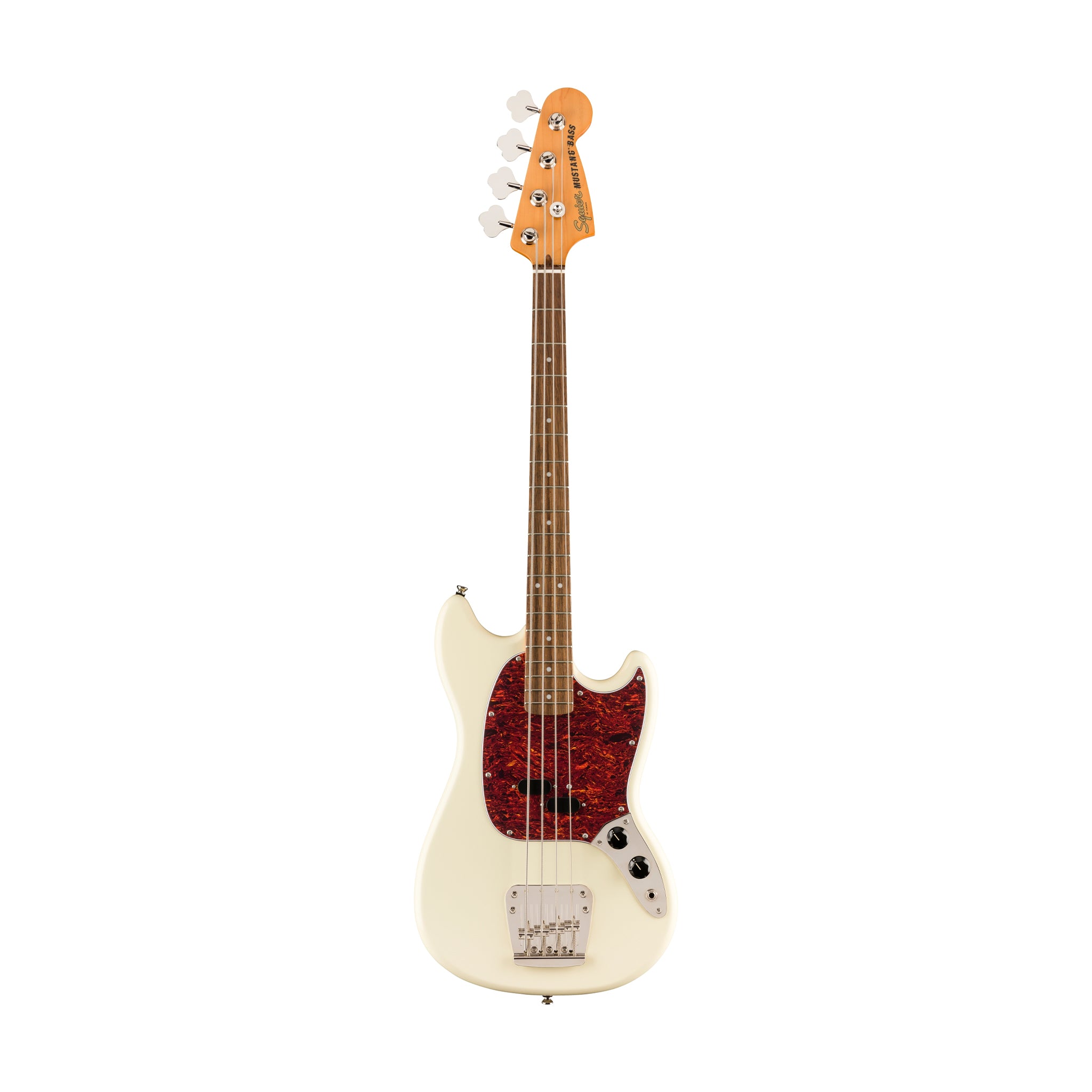 Squier Classic Vibe 60s Mustang Bass Guitar, Laurel FB, Olympic White