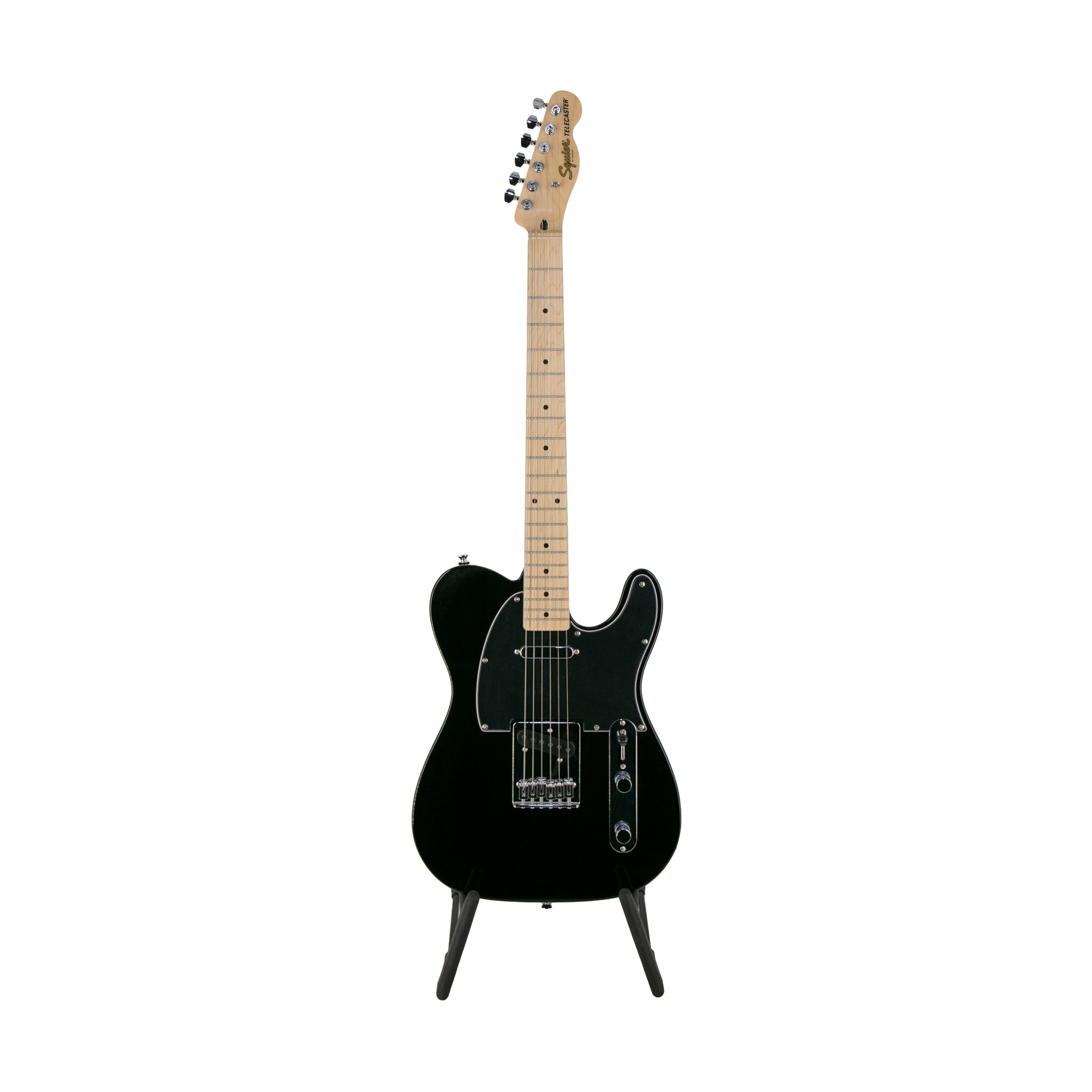 Squier FSR Affinity Series Telecaster Electric Guitar, Maple FB, Black