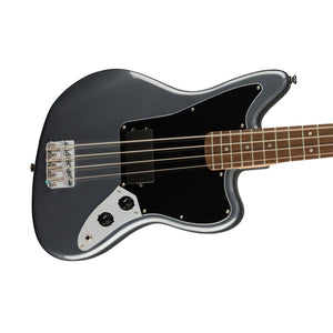 Squier Affinity Series Jag Bass Guitar, Laurel FB, Charcoal Frost Metallic