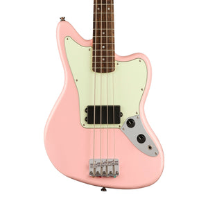 Squier FSR Affinity Series Jag Bass H Guitar, Laurel FB, Shell Pink