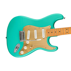 Squier 40th Anniversary Stratocaster Vintage Edition Electric Guitar, Maple FB, Satin Seafoam Green
