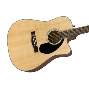 Fender CD-60SCE Dreadnought Left-Handed Acoustic Guitar, Walnut FB, Natural