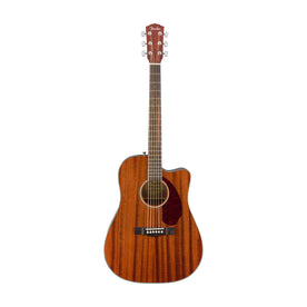Fender CD-140SCE Dreadnought Acoustic Guitar w/Case, Walnut FB, All-Mahogany