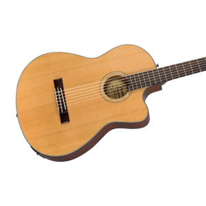 Fender CN-140SCE Nylon Classical Guitar w/Case, Walnut FB, Natural
