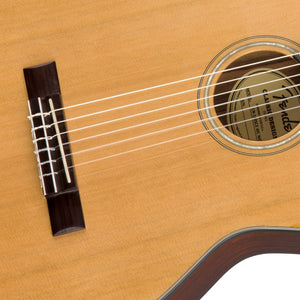 Fender CN-140SCE Nylon Classical Guitar w/Case, Walnut FB, Natural