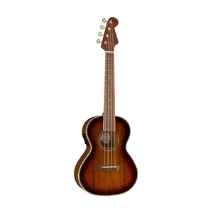 Fender Montecito Tenor Acoustic-Electric Ukulele w/Bag, Walnut FB, Shaded Edge Burst
