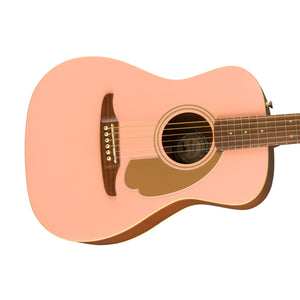 Fender FSR California Malibu Player Small-Bodied Acoustic Guitar, Walnut FB, Shell Pink