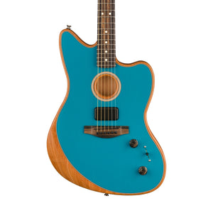Fender American Acoustasonic Jazzmaster Acoustic Guitar w/bag, Ebony FB, Ocean Turquoise