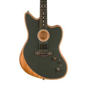 Fender American Acoustasonic Jazzmaster Acoustic Guitar w/bag, Ebony FB, Tungsten