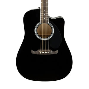Fender FA-125CE Dreadnought Acoustic Guitar, Walnut FB, Black