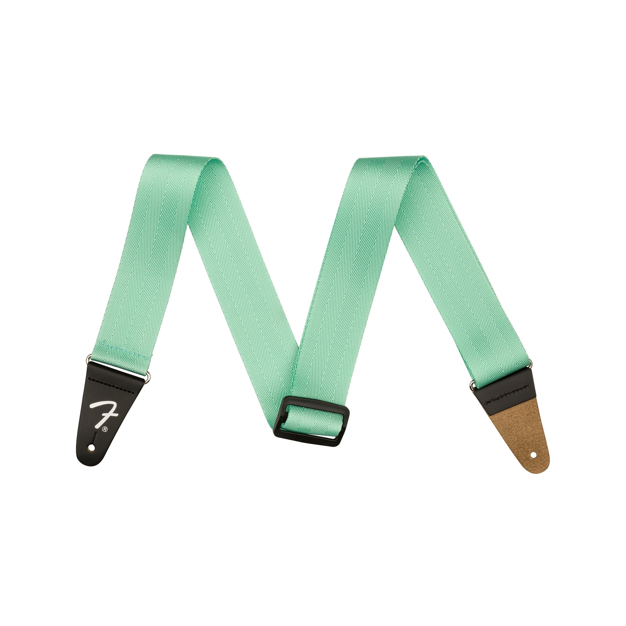 Fender Am Pro Seat Belt Guitar Strap, 2-inch, Mystic Surf Green