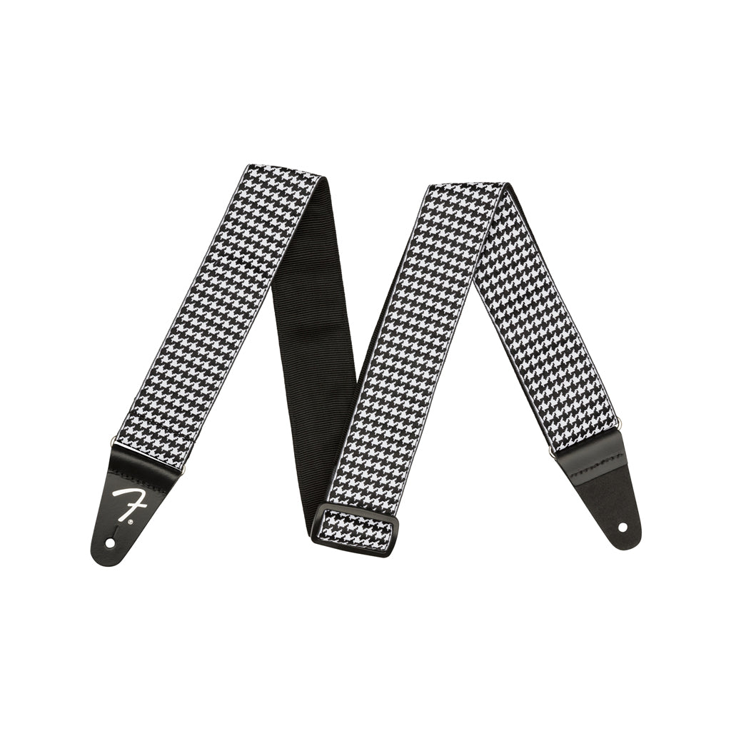 Fender Houndstooth Jacquard Guitar Strap, White