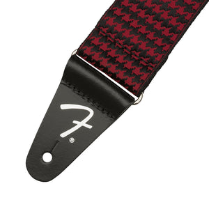 Fender Houndstooth Jacquard Guitar Strap, Red
