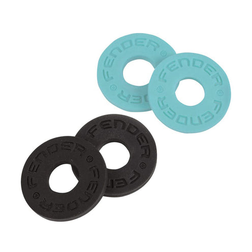 Fender Strap Blocks 4 Pack, 2 Black / 2 Daphne Blue