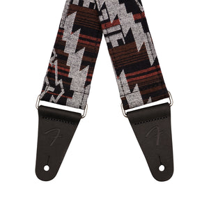 Fender Zion Guitar Strap, 2-inch, Black Aztec