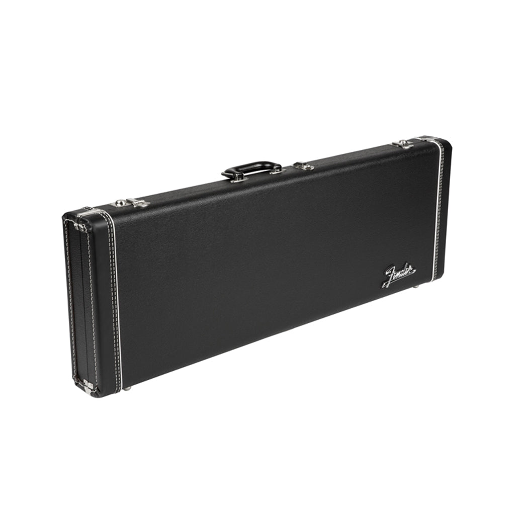Fender Deluxe Strat/Tele Guitar Case, Black w/ Orange Plush Interior