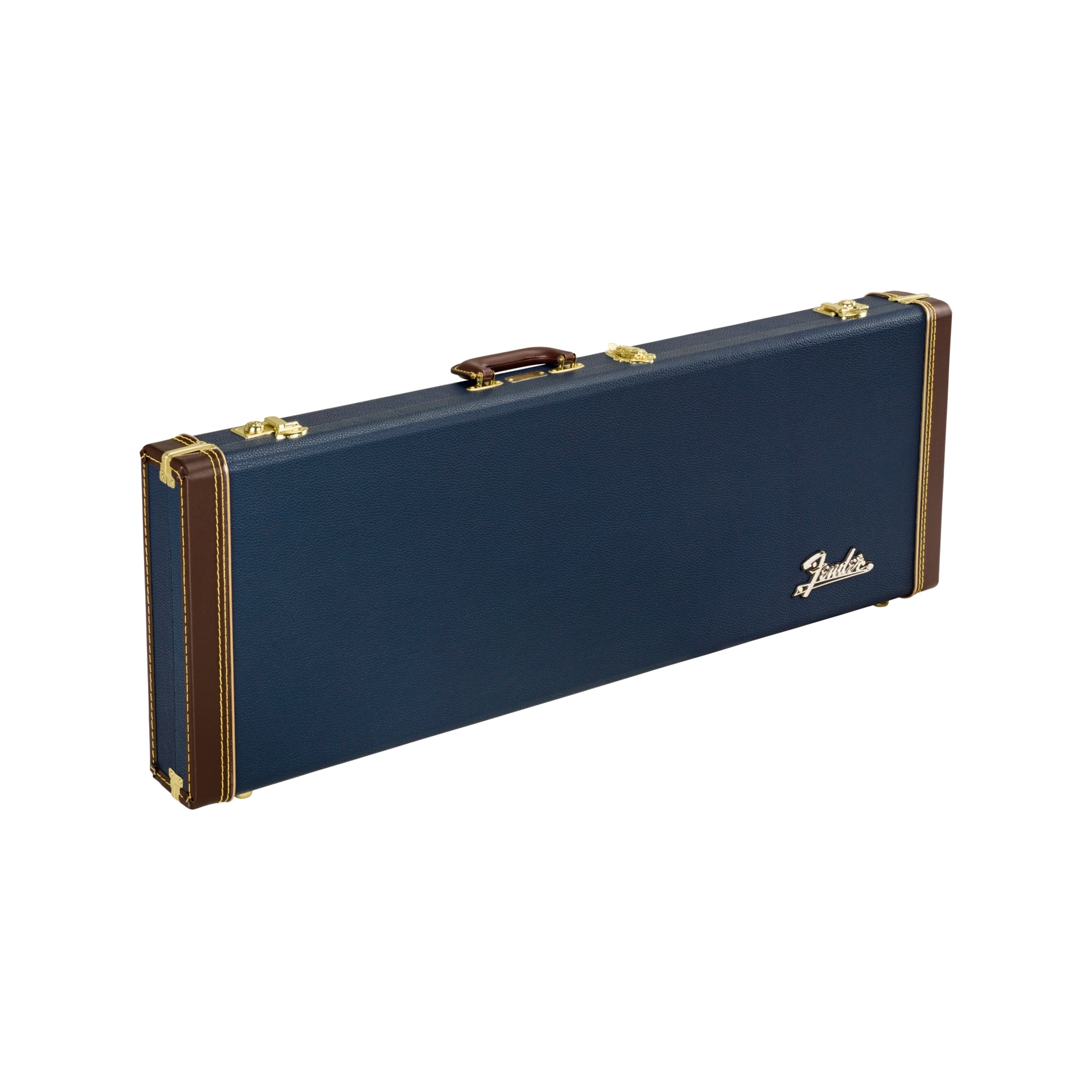 Fender Classic Series Wood Case for Stratocaster/Telecaster Guitars, Navy Blue