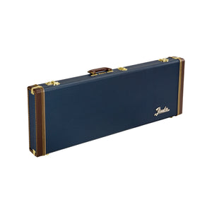 Fender Classic Series Wood Case for Stratocaster/Telecaster Guitars, Navy Blue