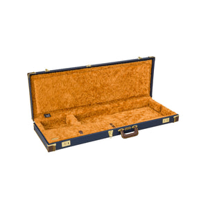 Fender Classic Series Wood Case for Stratocaster/Telecaster Guitars, Navy Blue