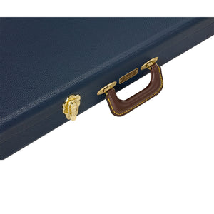 Fender Classic Series Wood Case for Stratocaster/Telecaster Guitars, Navy Blue