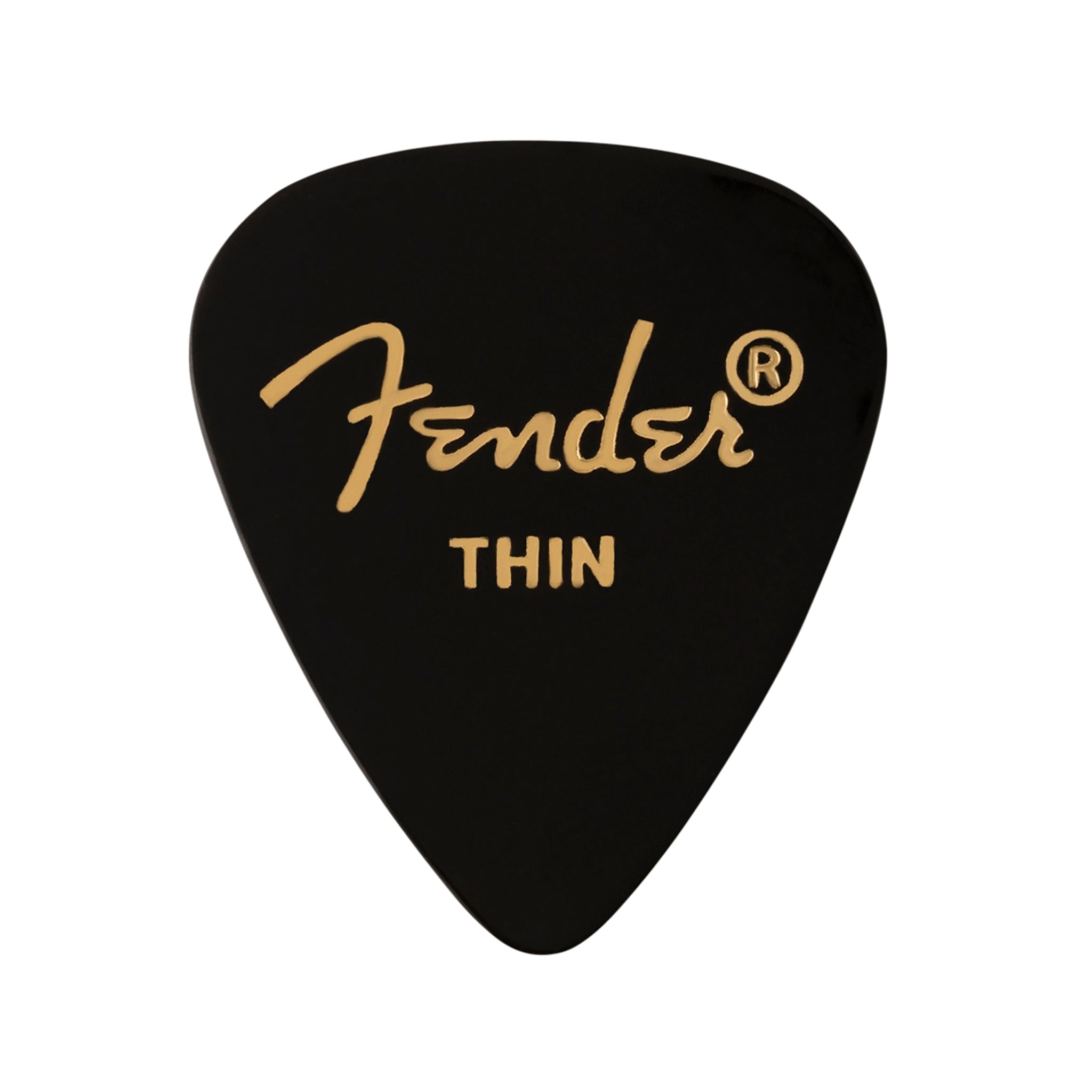 Fender 351 Premium Thin Guitar Pick, Black, 12-Pack